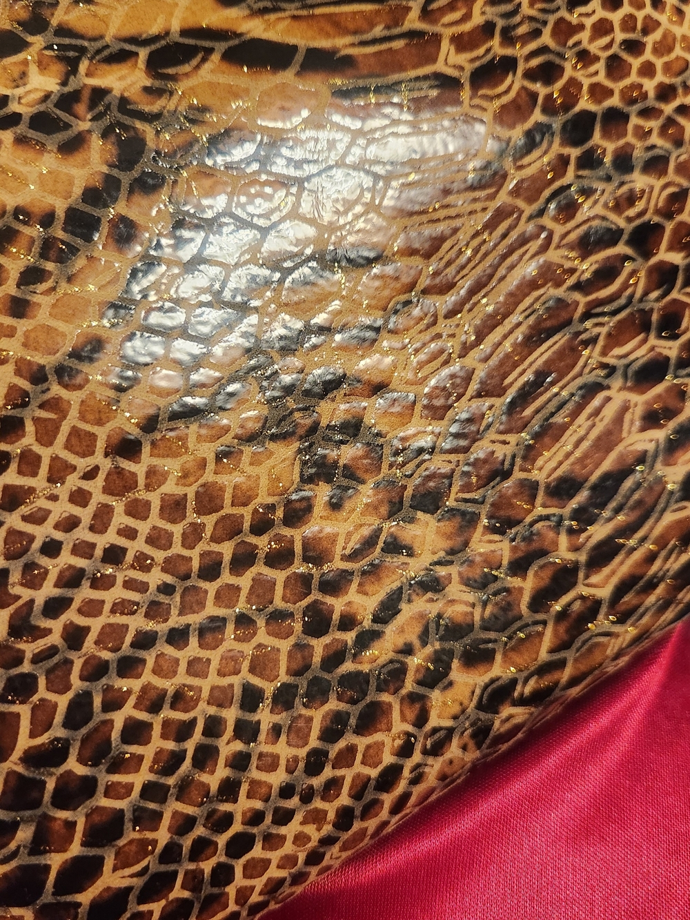 HOBO Brown Snakeskin-Print Clutch with Gold Accents - Picture 9 of 10